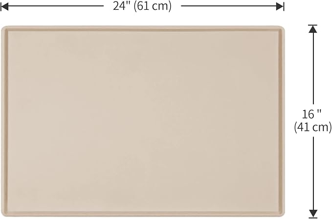 Dog Food Mat, Silicone Waterproof Food Tray, Non Slip Pet Bowl Mats Placemat - Image 5