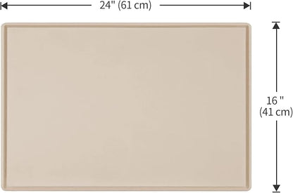 Dog Food Mat, Silicone Waterproof Food Tray, Non Slip Pet Bowl Mats Placemat - Image 5