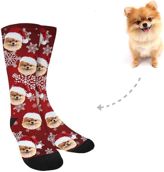 Custom Face Socks, Personalized Dog Lover Pet Photo Picture on Socks Unisex - Image 2