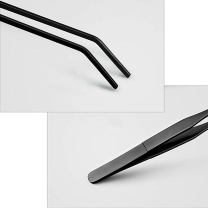 15 inch Black Curved Aquarium Tweezers Stainless Steel Curved Tweezer - Image 3