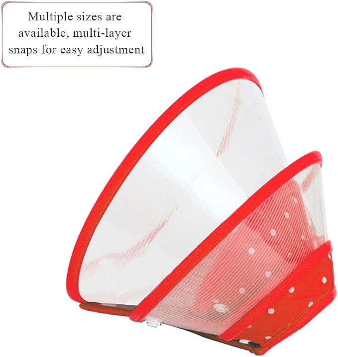 Pet Cone Recovery Dog Cone Adjustable Dog Collar Clear Padded Collar - Image 3