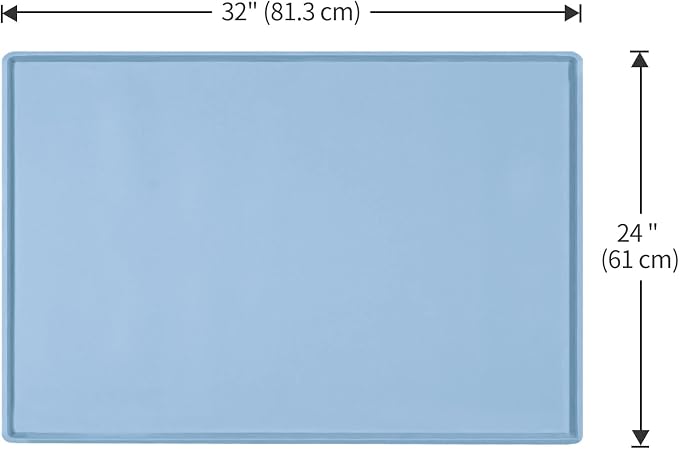 Dog Food Mat, Silicone Waterproof Food Tray, Non Slip Pet Bowl Mats Placemat - Image 5