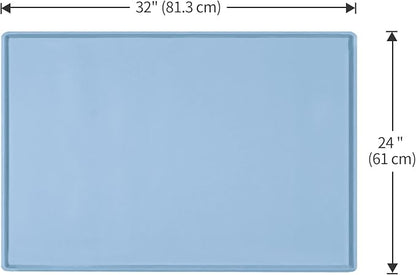 Dog Food Mat, Silicone Waterproof Food Tray, Non Slip Pet Bowl Mats Placemat - Image 5