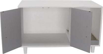 GDLF Modern Wood Pet Crate Cat Washroom Hidden Litter Box Enclosure Furniture - Image 9