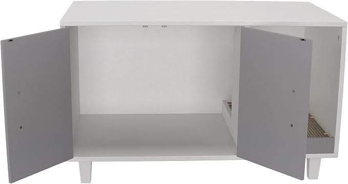 GDLF Modern Wood Pet Crate Cat Washroom Hidden Litter Box Enclosure Furniture - Image 8