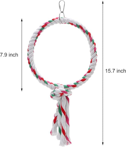 Bird Rope Swing Toy Parrot Climbing Perch Stand - Image 5