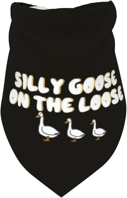 Silly Goose on The Loose Triangle Dog Bandana, Summer Bandana Funny Triangle - Image 3