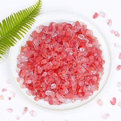 YATOJUZI Cherry Quartz Aquarium Gravel Rocks Bulk Wholesale Tumbled Crystals - Image 2