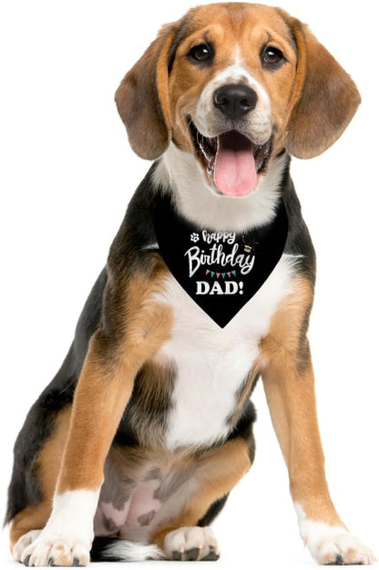 Happy Birthday Dad Dog Bandana, Dad's Gift Dog Bandana, Pet Scarf Accessories - Image 2