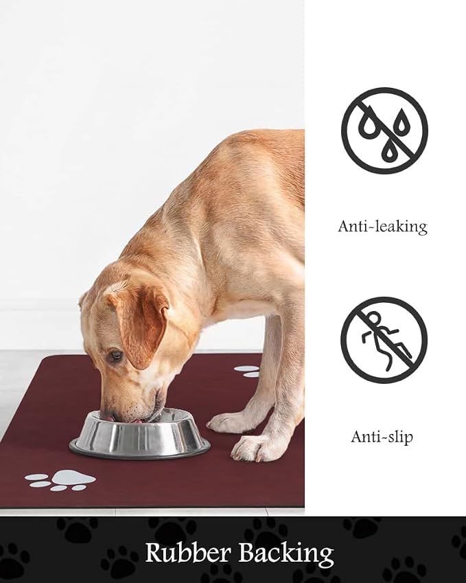 Pet Feeding Mat-Absorbent Dog Mat - Image 5