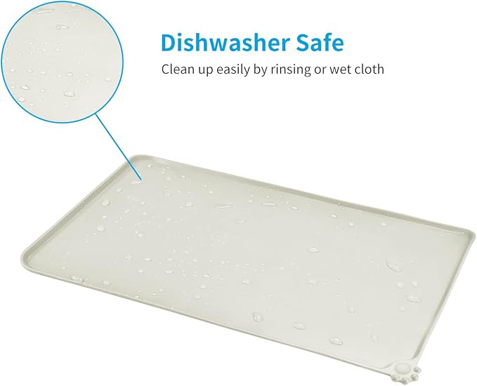 AUDWUD Silicone Waterproof Pet Feeding Mats, Anti Slip Bowl Pad, Dog Mat - Image 5