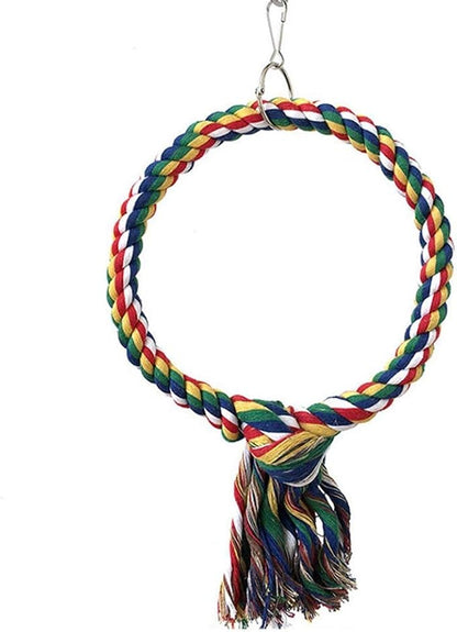 Litewoo Bird Swing Toy Colorful Cotton Rope Perches - Image 3