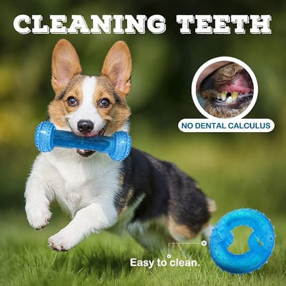 Puppy Chew Toys for Teething Puppies, Cooling Dog Toys Natural Teething Rubber - Image 3