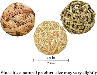 SunGrow Assorted Rabbit & Cat Chew Balls, Teething Activity Toy - Image 7