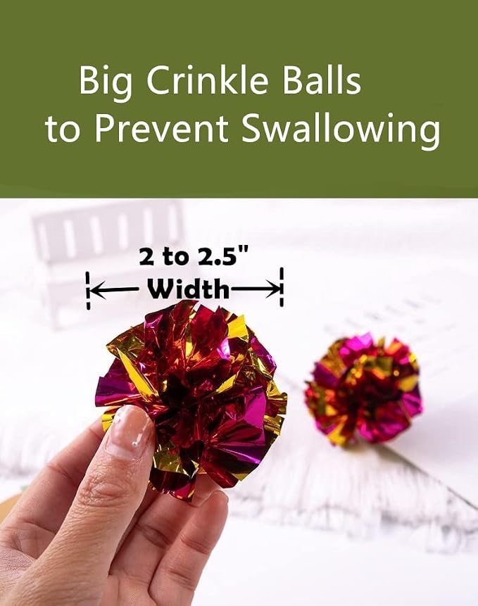 Original Mylar Crinkle Balls Cat Toys - Image 2