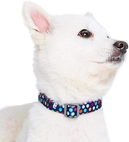 Blueberry Pet Essentials Rainbow Polka Dots Adjustable Dog Collar, Neck 18"-26" - Image 4