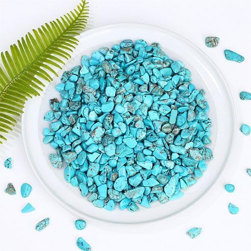 YATOJUZI Turquoise 1LB Aquarium Gravel Rocks Bulk Wholesale Tumbled Crystals - Image 2