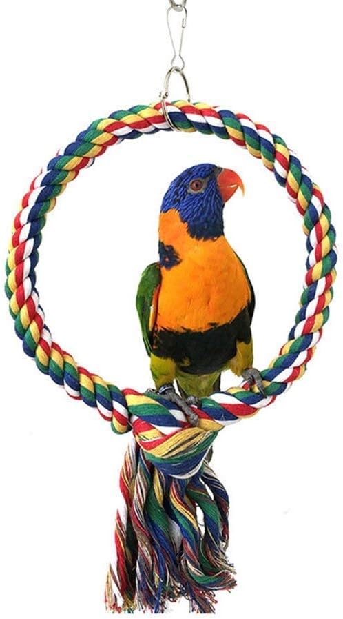Litewoo Bird Swing Toy Colorful Cotton Rope Perches by Litewoo