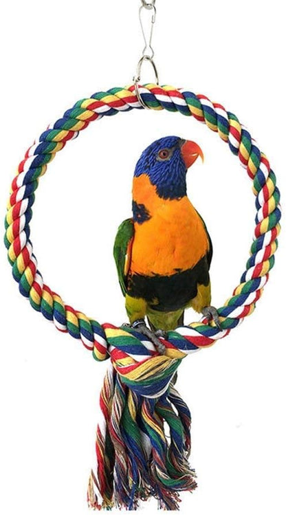 Litewoo Bird Swing Toy Colorful Cotton Rope Perches by Litewoo