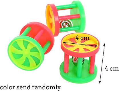 QBLEEV Bird Roller Rattles Toys, Parrot Foot Toys, Foraging Chewing Bell - Image 2