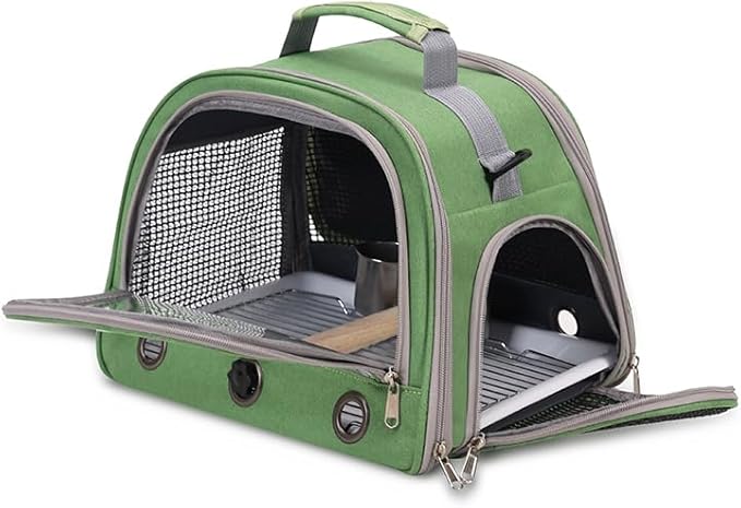 Bird Travel Carrier, Portable Small Bird Parrot Parakeet Carrier - Image 4