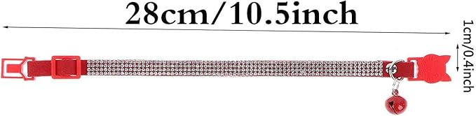 Cat Collars, Rhinestone for Girl Cats Bling Kitten Flower Adjustable Breakaway - Image 2