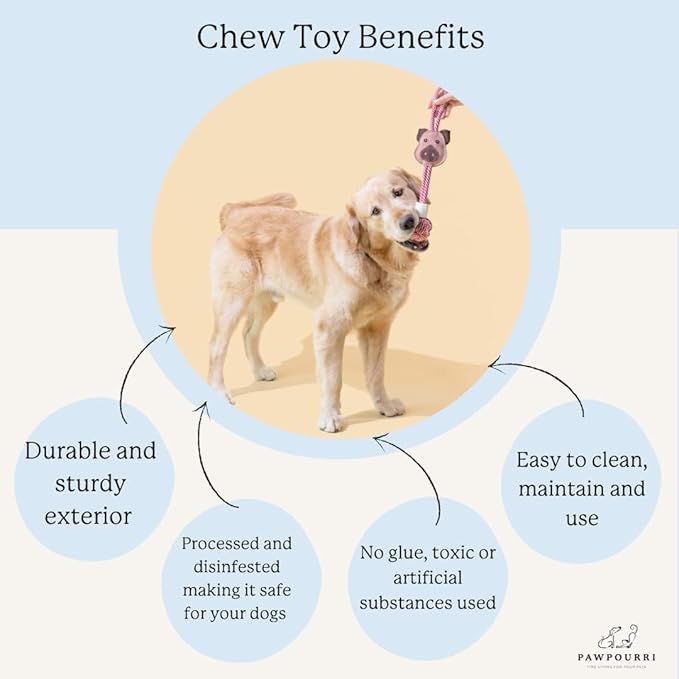 Natural Jute Dog Chew Toy – Lion Shape, Tough & Durable Puppy Teething Toy - Image 9