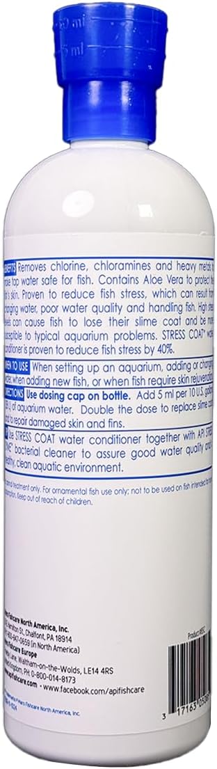 API STRESS COAT Aquarium Water Conditioner 16-Ounce Bottle - Image 2