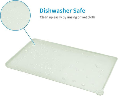 AUDWUD Silicone Waterproof Pet Feeding Mats, Anti Slip Bowl Pad, Dog Mat - Image 5