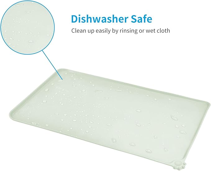 AUDWUD Silicone Waterproof Pet Feeding Mats, Anti Slip Bowl Pad, Dog Mat - Image 5