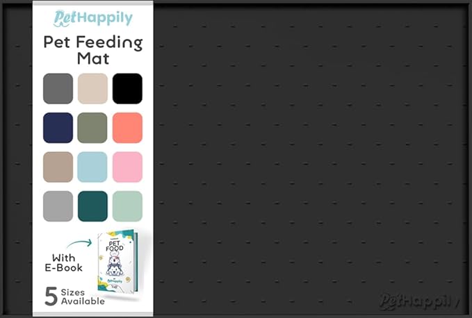 Dog Food Mat - 28x18 Raised Edges Dogs Mat by PETHAPPILY