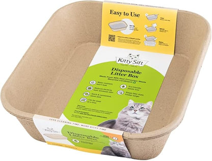 Kitty Sift Disposable Cat Litter Box Jumbo, Durable and Portable - Image 4