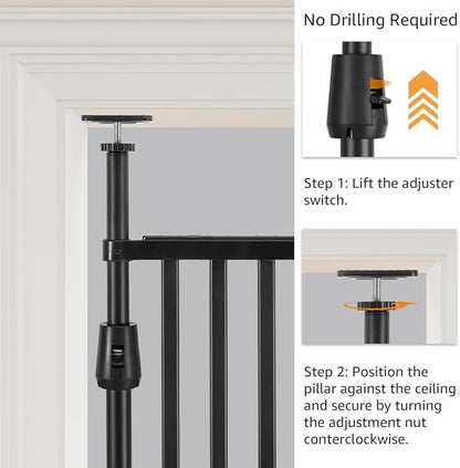 unipaws 86" High Extra Tall Cat Gate, Auto Closing and No Drilling Safety Gate - Image 2