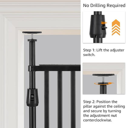 unipaws 86" High Extra Tall Cat Gate, Auto Closing and No Drilling Safety Gate - Image 2