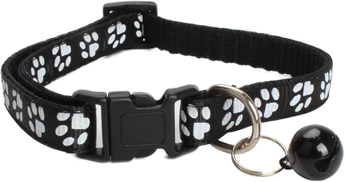 MJIYA Cat Collar with Bell, Breakaway Grid Collar with Plastic Buckle, Light by MJIYA
