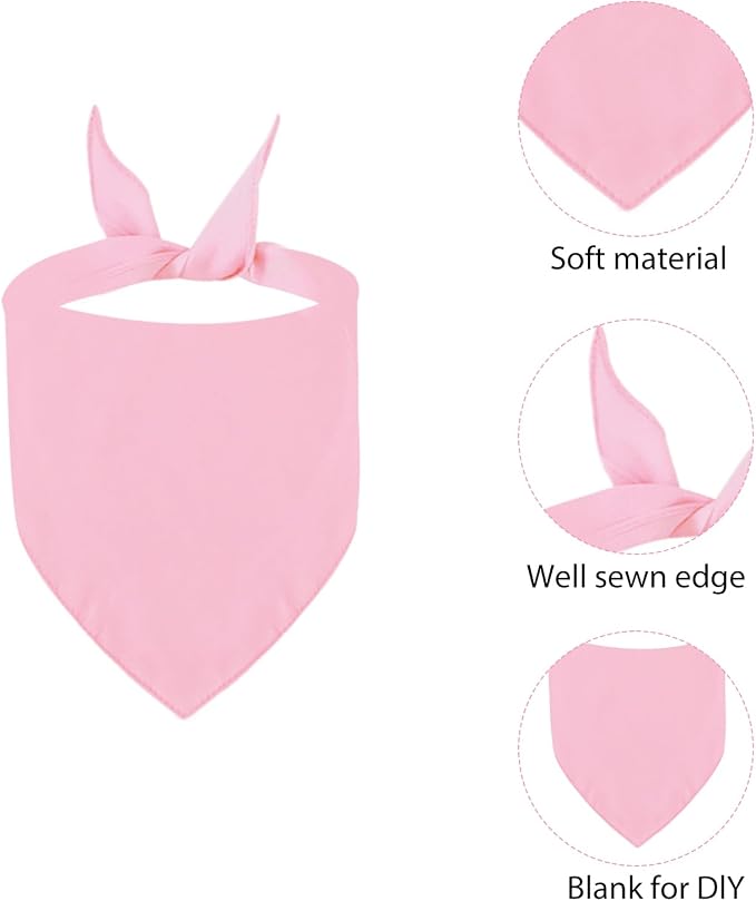 BRT Bearingshui Triangle Dog Bandana 12 Pack, Blank Dog Handkerchief Scarf - Image 3