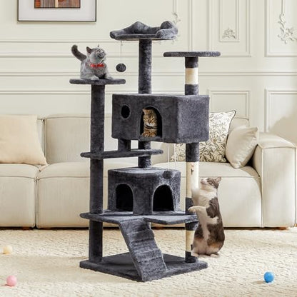 DUMOS 54-inch Indoor Cat Tree Tower –Multi-Level Pet House - Image 3