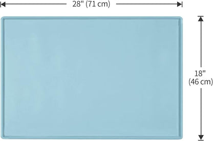 Dog Food Mat, Silicone Waterproof Food Tray, Non Slip Pet Bowl Mats Placemat - Image 5