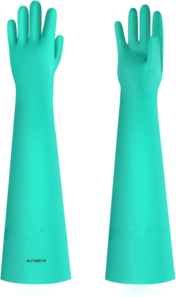 Aquarium Gloves for Fish Tank Maintenance, Shoulder Length Waterproof Long by Unknown