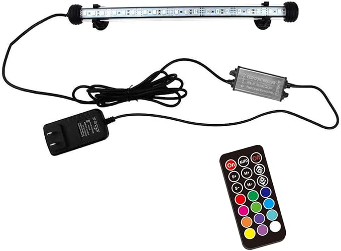 LED Aquarium Light, 11.5 inches Fish Tank Light RGB Color Underwater light by COVOART