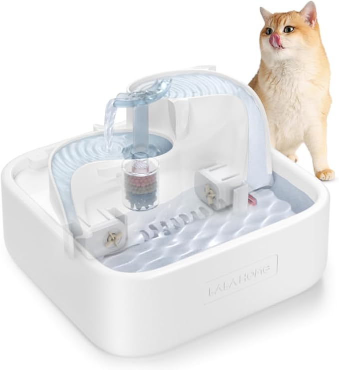 Oxygen-Riched Water Fountain for Cats Drinking Healthy, Pet Water Dispenser by LALAHOME