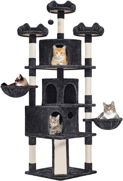 Yaheetech 76.5in Multi-Level Large Cat Tree, Big Cat Tower by Yaheetech