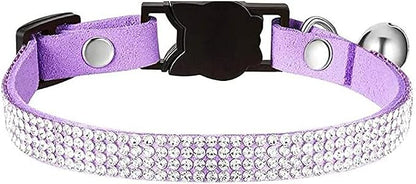 Cat Collars, Rhinestone for Girl Cats Bling Kitten Flower Adjustable Breakaway by Bbmmayy