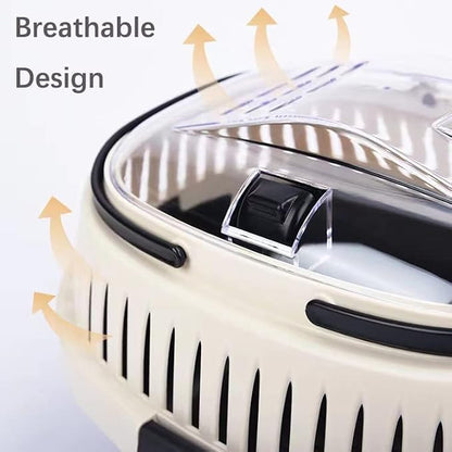 Black Travel Small Animals Hamster Hedgehog Guinea Pig Cage Carrier - Image 5