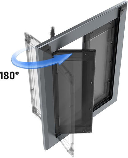 【PATAPLUS】 Aluminum French Large Dog Door, Strong Double Magnetic Flaps - Image 3