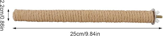 Hypeety Bird Perch Stand Natural Wood Parrot Hemp Rope Perch Birdcage - Image 2
