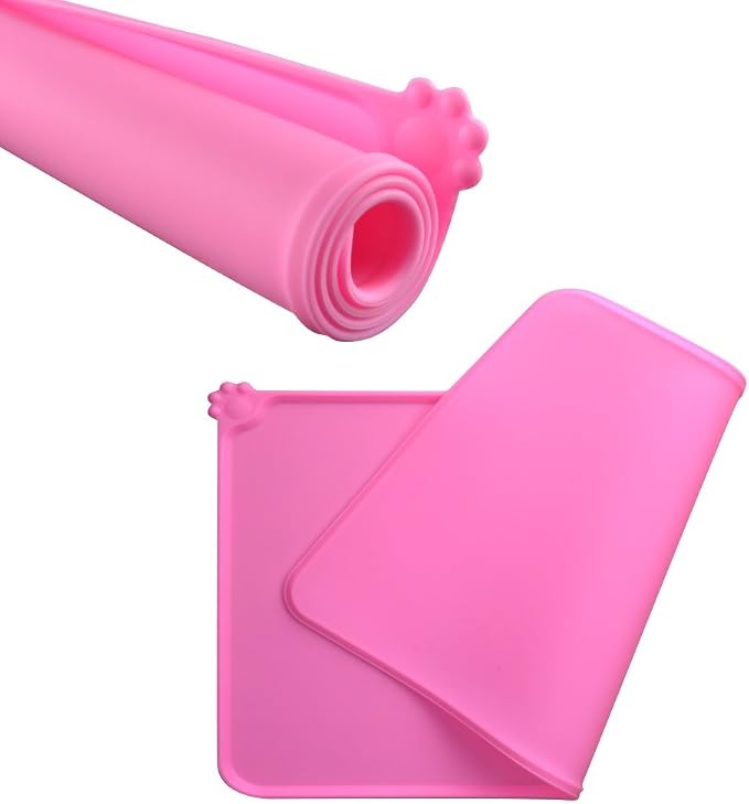 Dog Food Mat, Silicone Dog Cat Bowl Mat, Non Slip Pet Feeding Mat Waterproof - Image 4