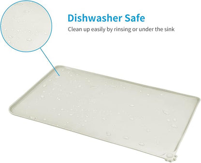 AUDWUD Silicone Waterproof Pet Feeding Mats, Anti Slip Bowl Pad, Dog Mat - Image 5