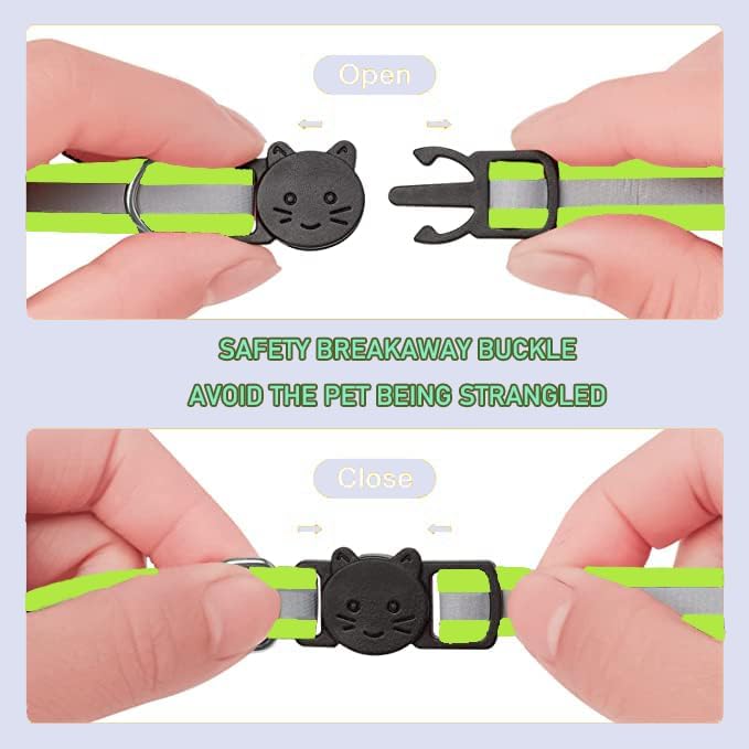 2 Pack Cat Collars Quick Release Reflective Kitten Collar - Image 3