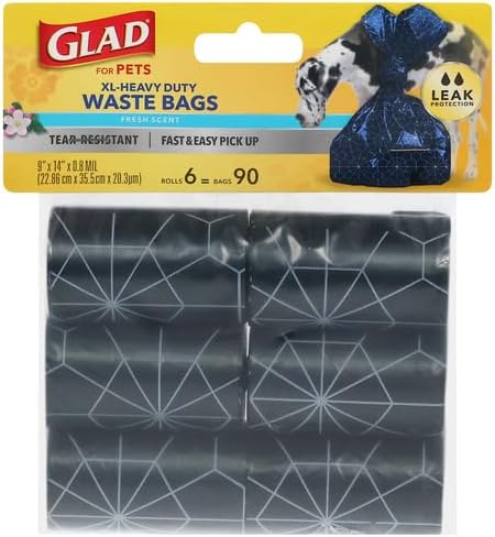 Glad for Pets Extra Large Scented Dog Poop Bags, Heavy Duty Tear-Resistant Pet by GladTrashFoodStorage